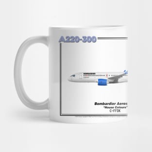 Airbus A220-300 - Bombardier "House Colours" (Art Print) Mug